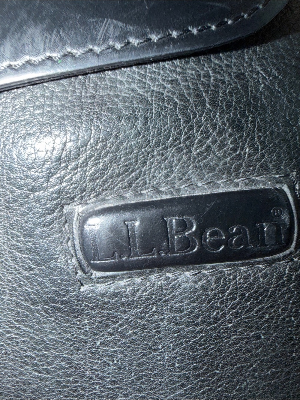 LLBean Black Leather Ameribag crossbody - Picture 3 of 7